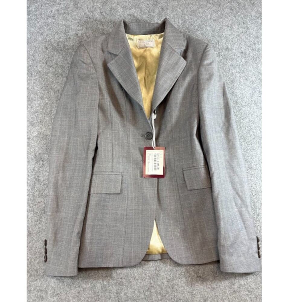 Wellington Collection Equestrian Show Coat Blazer Womens 2 Gray Riding Jacket